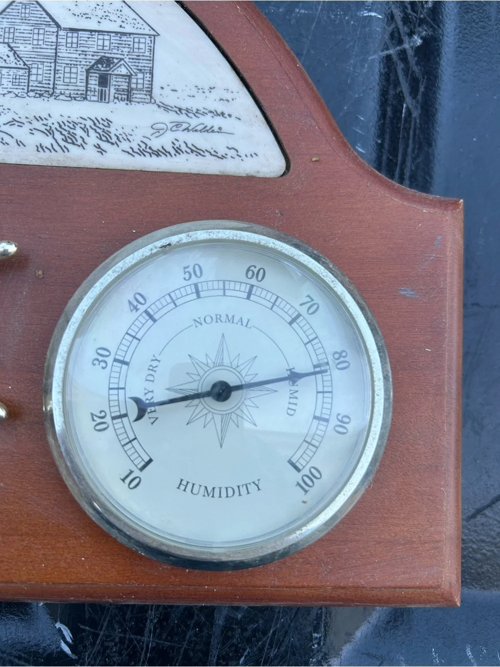 Vintage Nautical Weather Station Barometer Thermometer Hygrometer Vintage